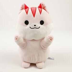 Honeymaru Kitcat Mochi Kawaii Pink Furry Striped Tail 11'' Plush